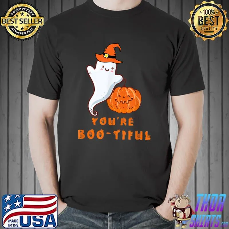 Cute Halloween Boo Ghost You're Boo-tiful Costume Pumpkins T-Shirt
