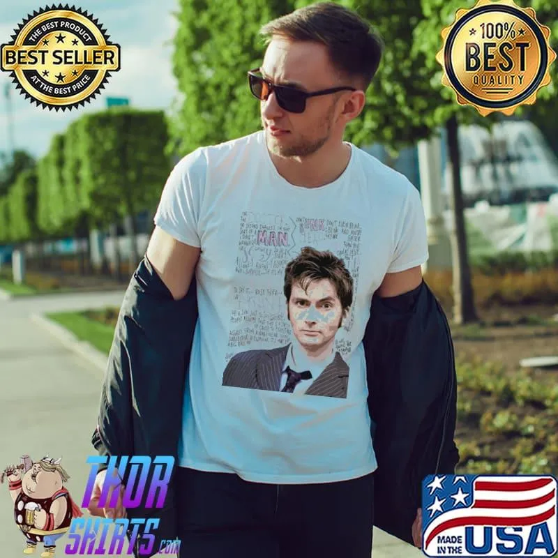 David tenant doctor who typography shirt