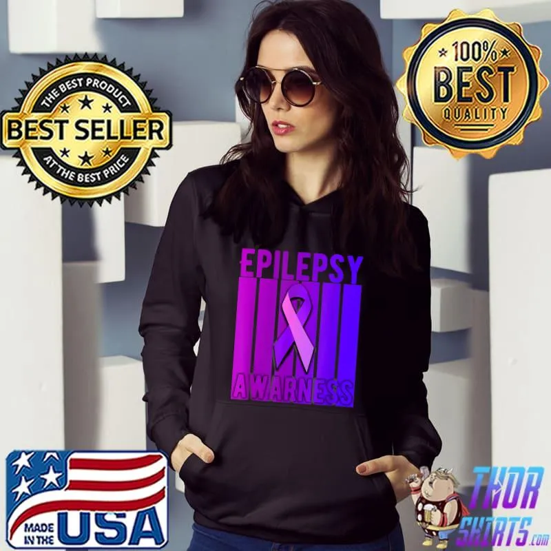 Epilepsy Awareness Month In November We Wear Purple Vintage T-Shirt Hoodie