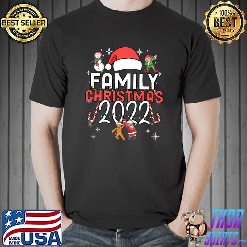 Family Christmas 2022 Team Santa Elf Squad Pajamas T-Shirt