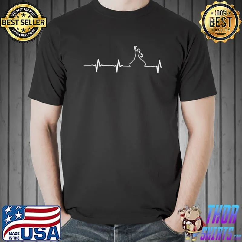 Flamenco dancer shaped heartbeat shirt
