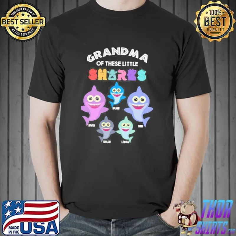 Grandma of these little shark trending shirt