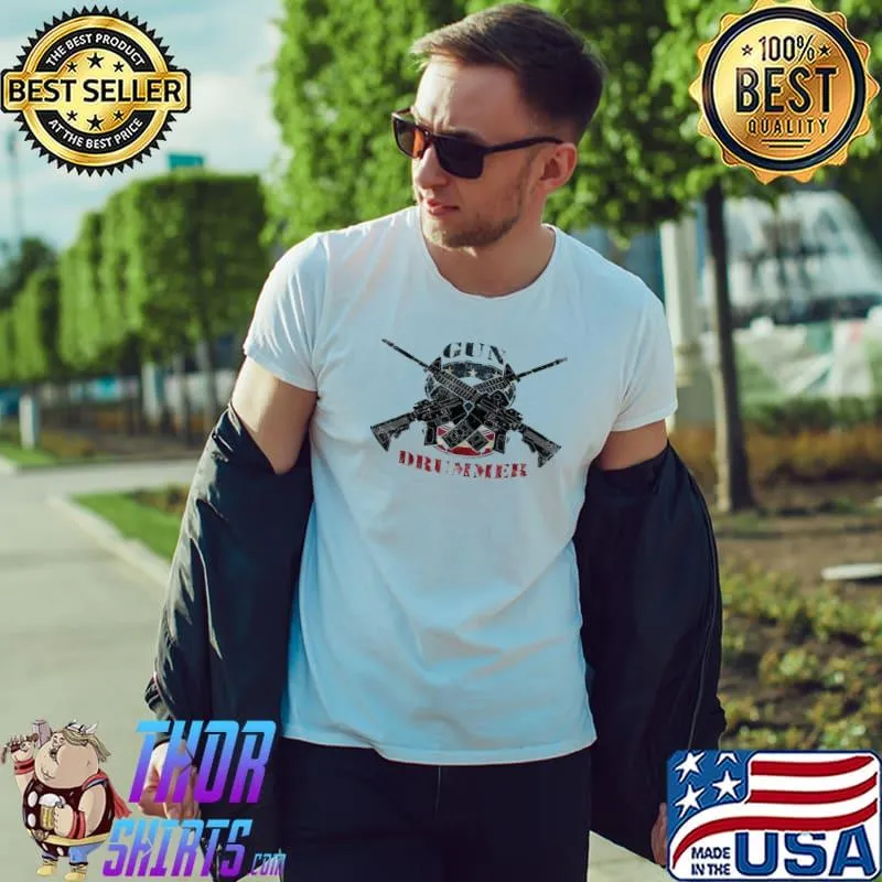 Gun drummer patriotic drums 4th of july shirt