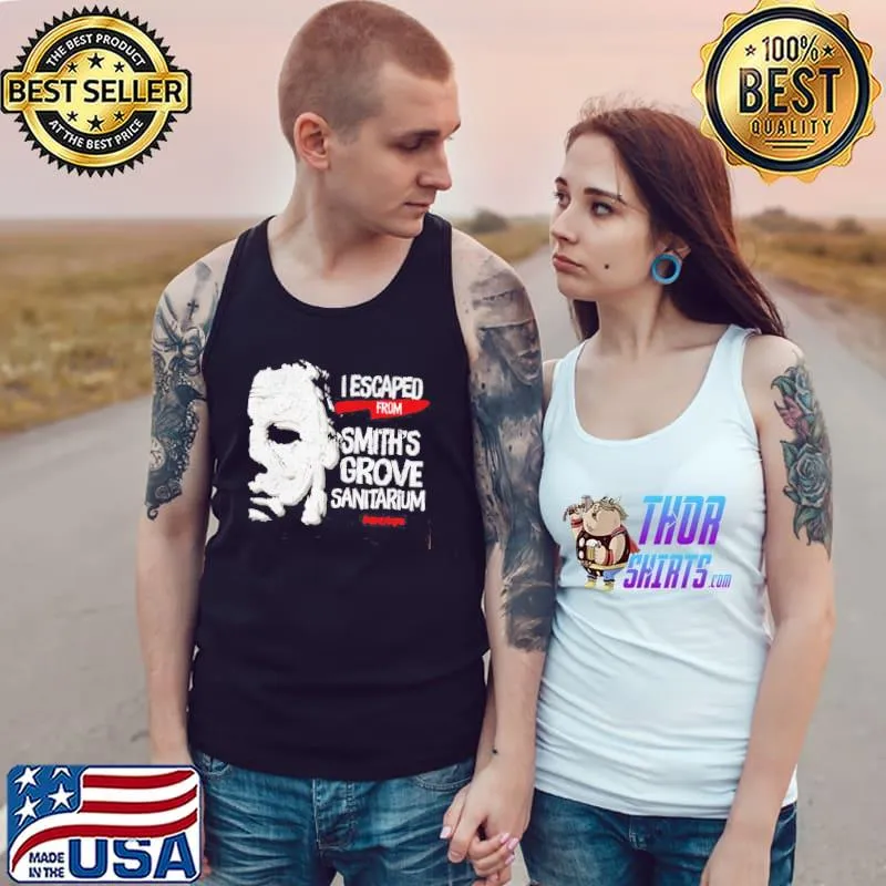 Halloween michael myers haddonfield I escaped from smiths grove sanitarium trending s Tank Top