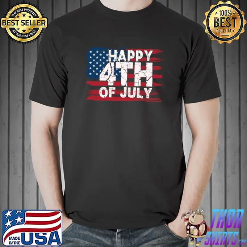 Happy 4th Of July American Flag T-Shirt