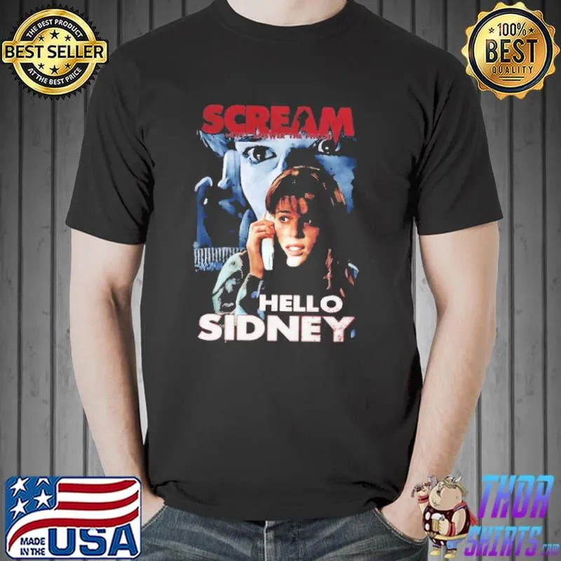 Hello sidney prescoutt scream 2 halloween trending shirt