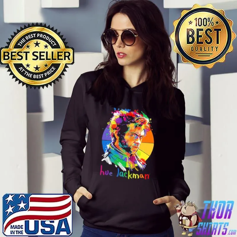 Hue jackman colorful portrait logan x men s Hoodie