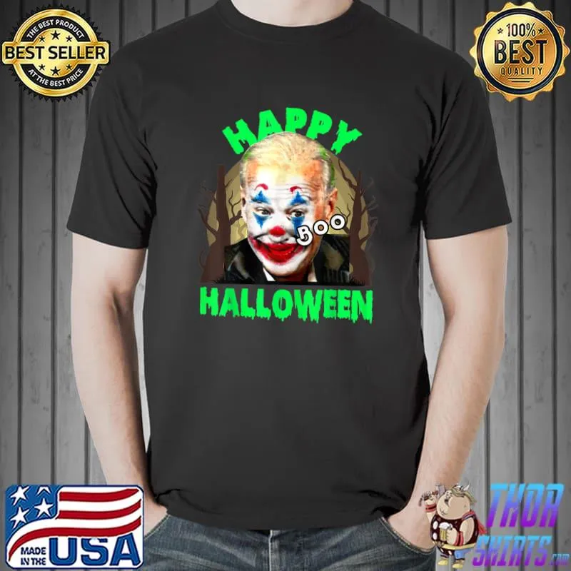 Joe Biden Clown Boo Moon Halloween Costume Trump Halloween T-Shirt