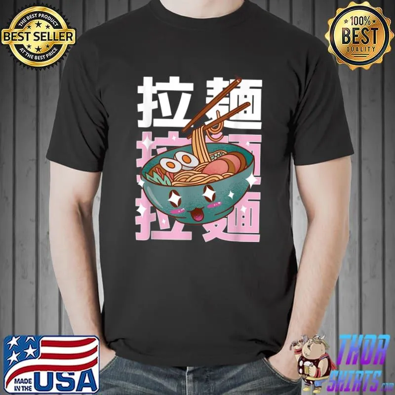 Kawaii Ramen Noodles Bowl Japanese Merch T-Shirt