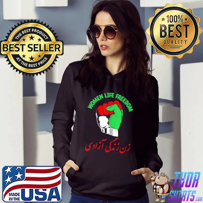 Mahsa women life freedom cute iranian flag fist of iranian life freedom s Hoodie