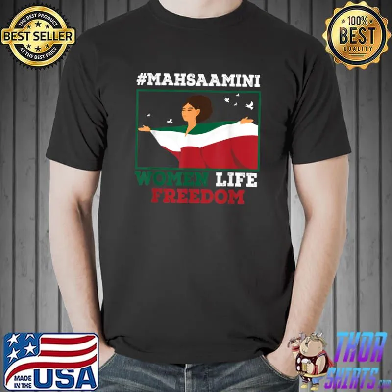 Mahsaamini Women Life Freedom Rise With The Woman Of Iran T-Shirt