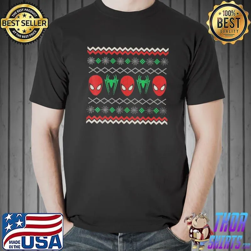 Marvel spider man ugly christmas design shirt