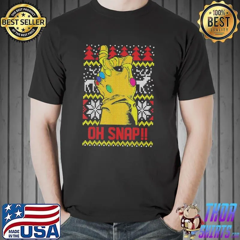 Marvel thanos oh snap!! ugly christmas shirt