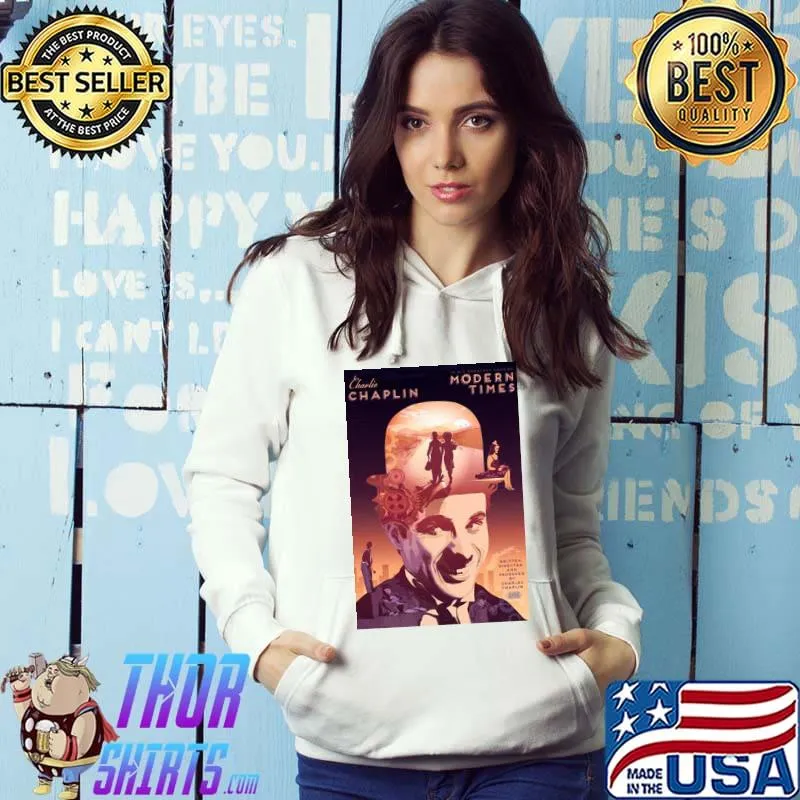 Modern times charlie chaplin retro art trending s Hoodie