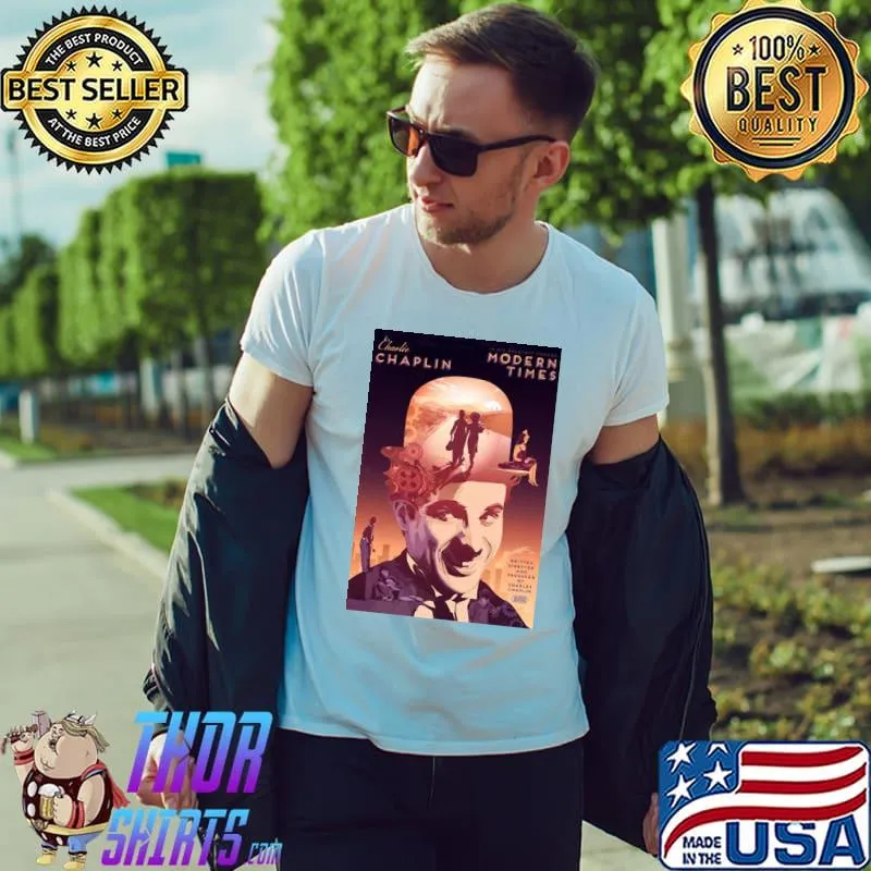 Modern times charlie chaplin retro art trending shirt