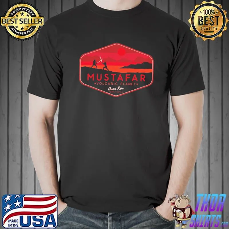 Mustafar volcanic planet national park magnet Star wars design shirt