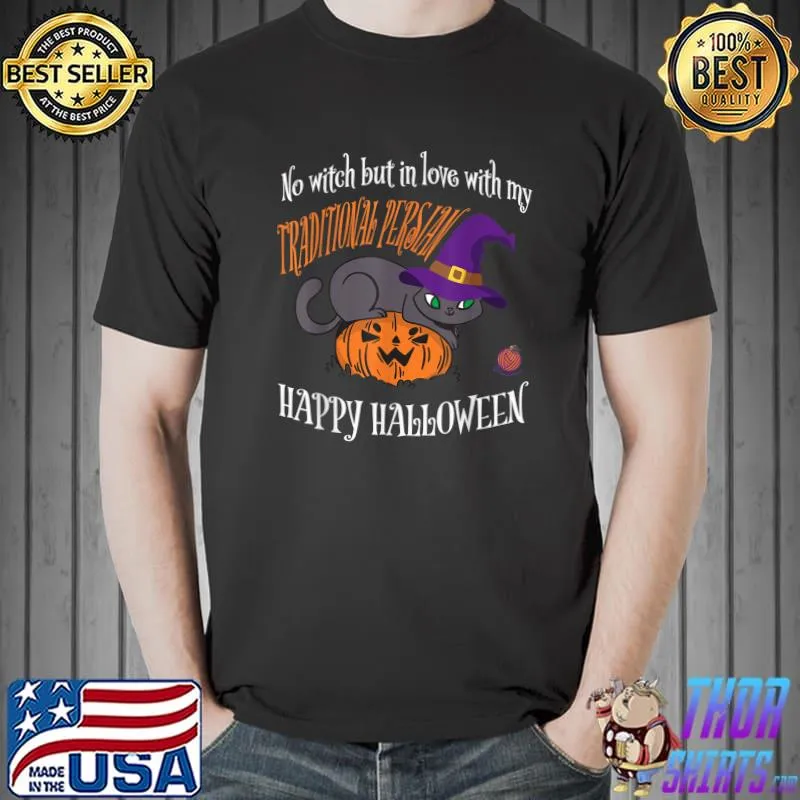 Not Witch But In Love With My Traditional Persian Cat Halloween T-Shirt