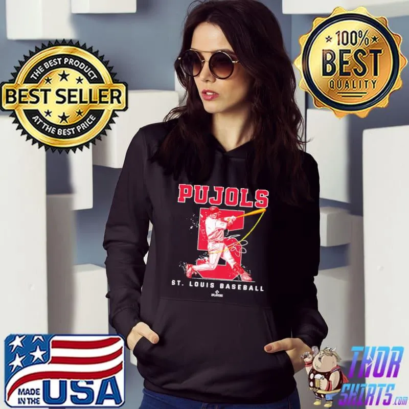 Number and portrait albert pujols st louis mlbpa albert pujols s Hoodie