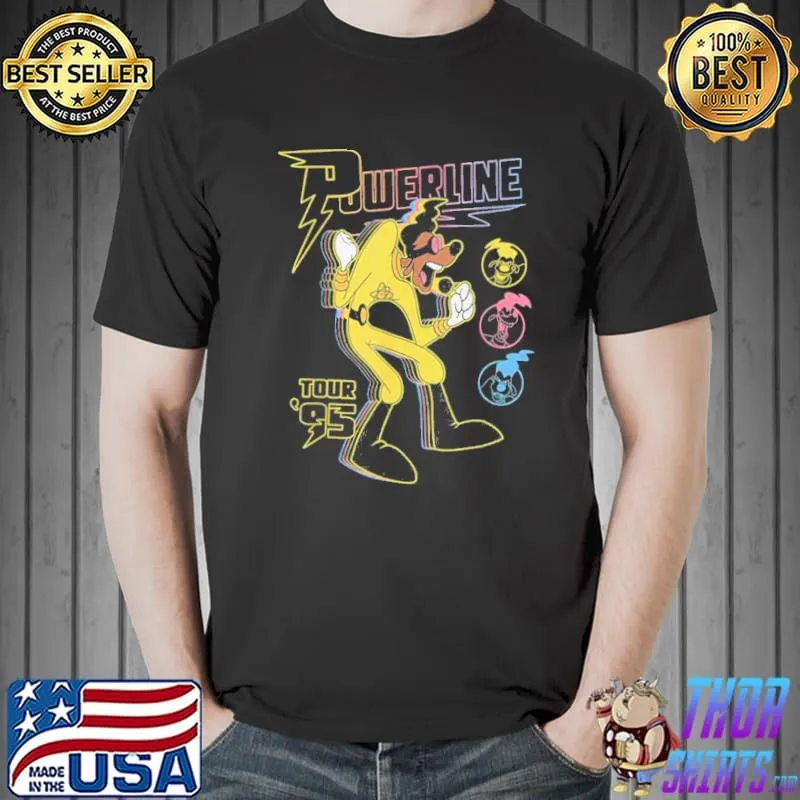 Powerline tour 95 goofy dog disney shirt