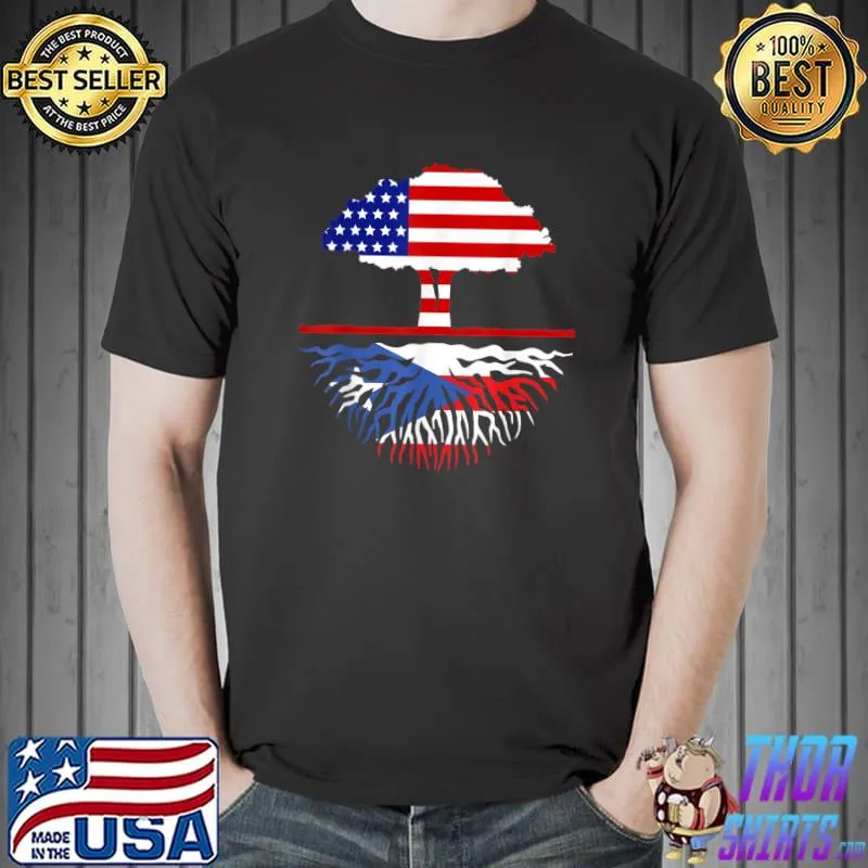 Puerto Rican Roots American Grown Usa Puerto Rico Flag T-Shirt