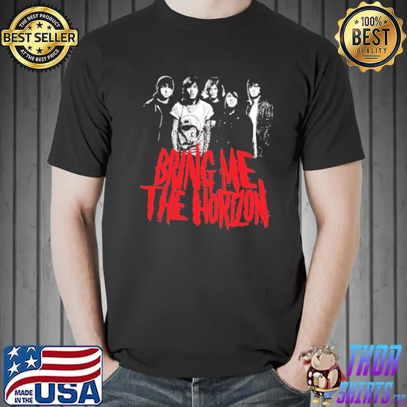 Red text art bring me the horizon shirt