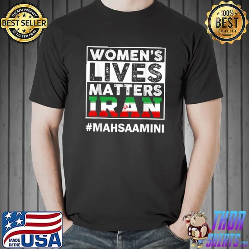 Rise With The Women Of Iran Women's Live Matters Mahsaamini T-Shirt