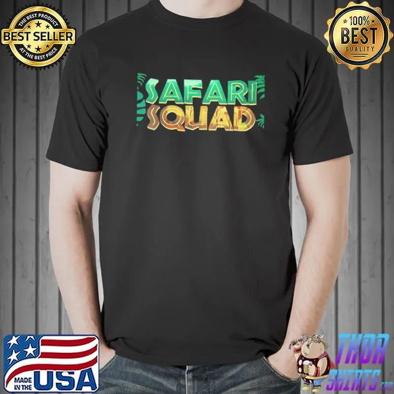 SafarI squad jungle zoo african animal lover family matching shirt