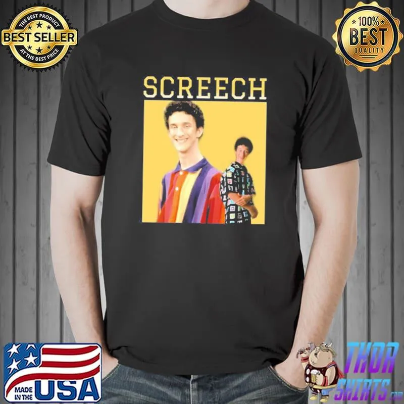 Screech retro portrait saved by the bell shirt
