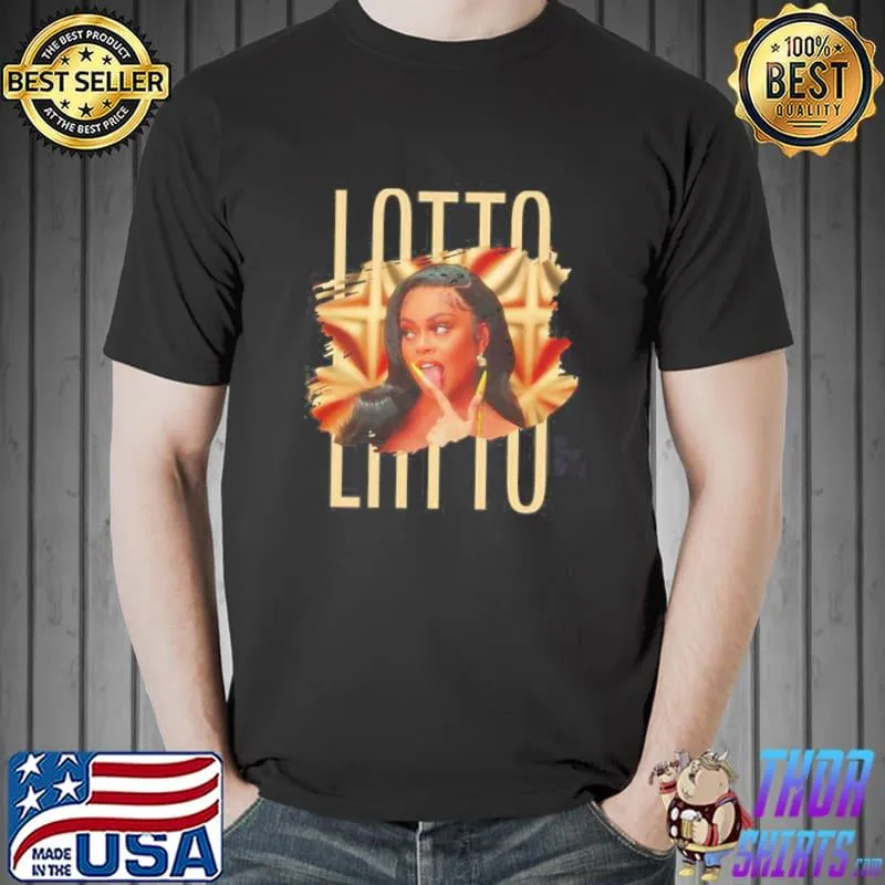 Sexy latto photo with text gold shirt