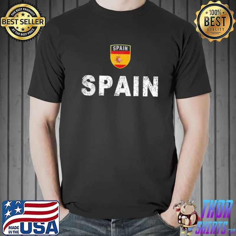 Spain soccer fans jersey spainish flag Football lovers shirt