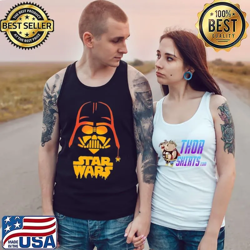 Star wars darth Vader halloween Jack o lantern Star wars halloween retro art s Tank Top
