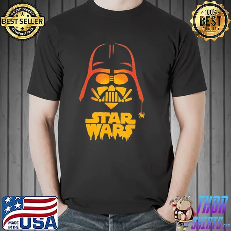 Star wars darth Vader halloween Jack o lantern Star wars halloween retro art shirt