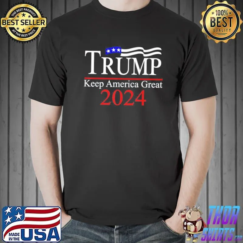 Trump 2024 keep America great usa flag shirt