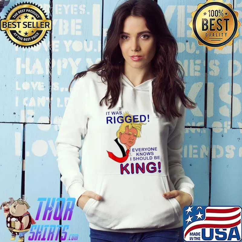 United Kingdom president Trump for king rigged parody s Hoodie