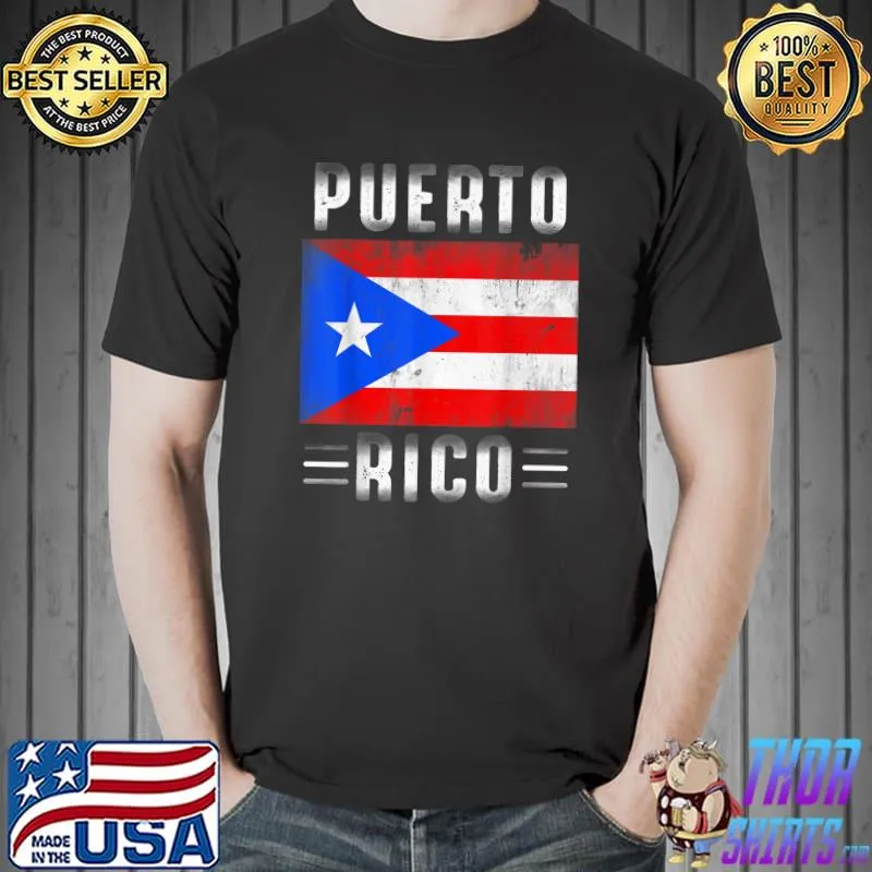 Vintage Puerto Rico Puerto Rican Flag Pride T-Shirt
