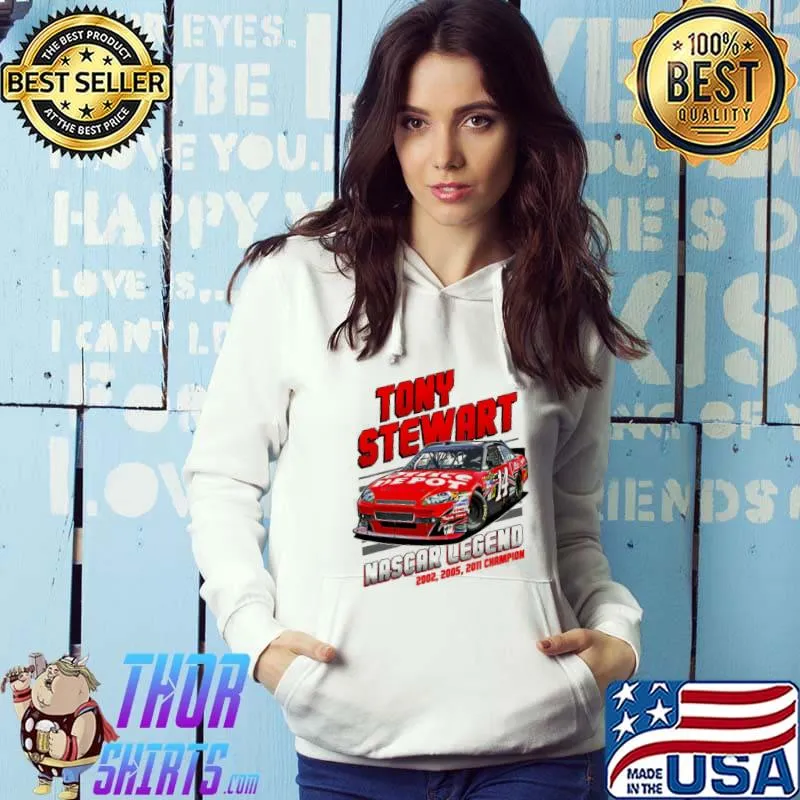Vintage tony stewart nascar champion 2002 2005 2011 racing trending s Hoodie