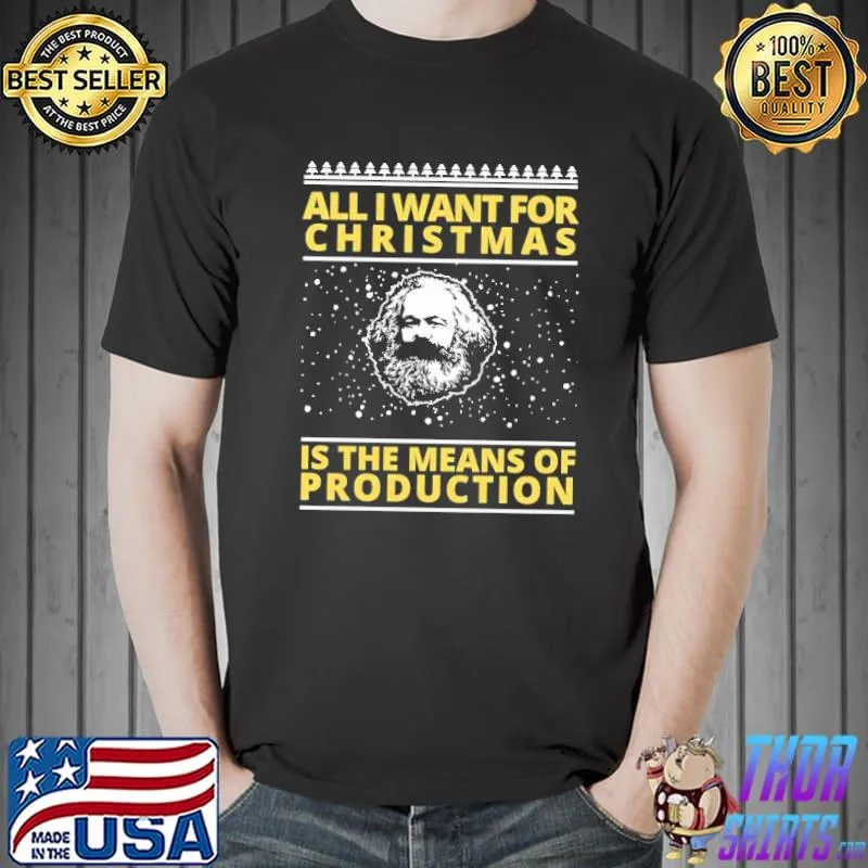 All I want for christmas is the means of production trending shirt