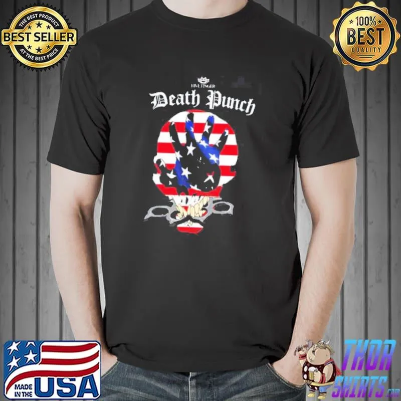 America flag art five finger death punch band logo trending shirt