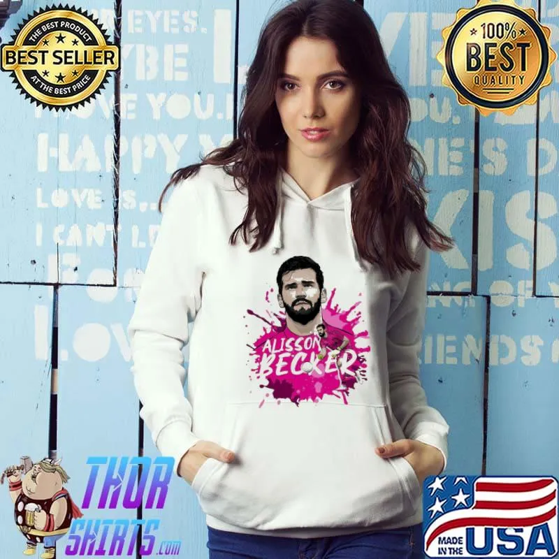 Art becker watercolor pink design soccer player classic s Hoodie