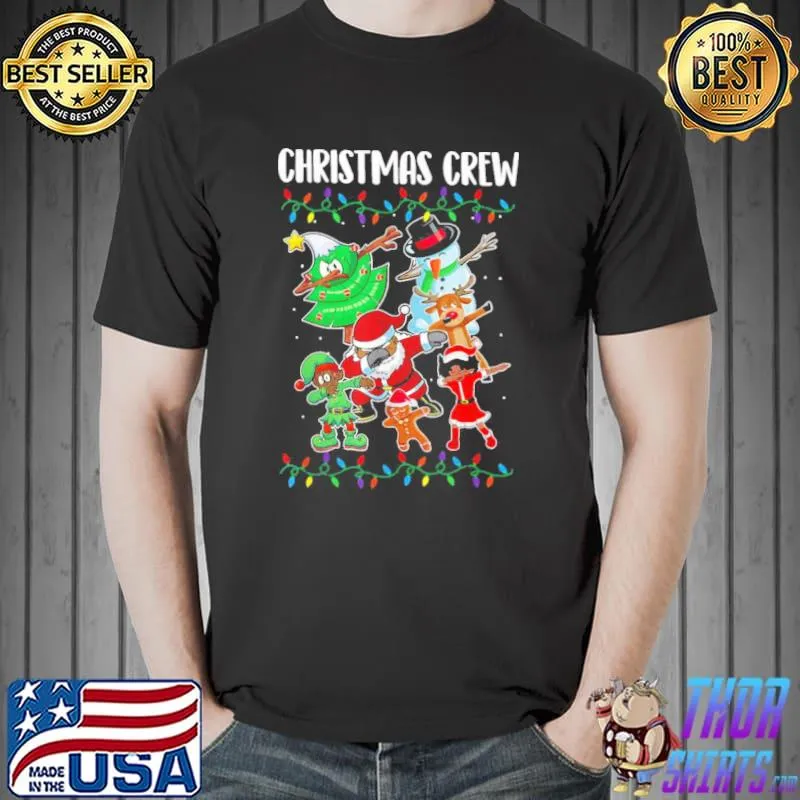 Black african American christmas crew trending shirt