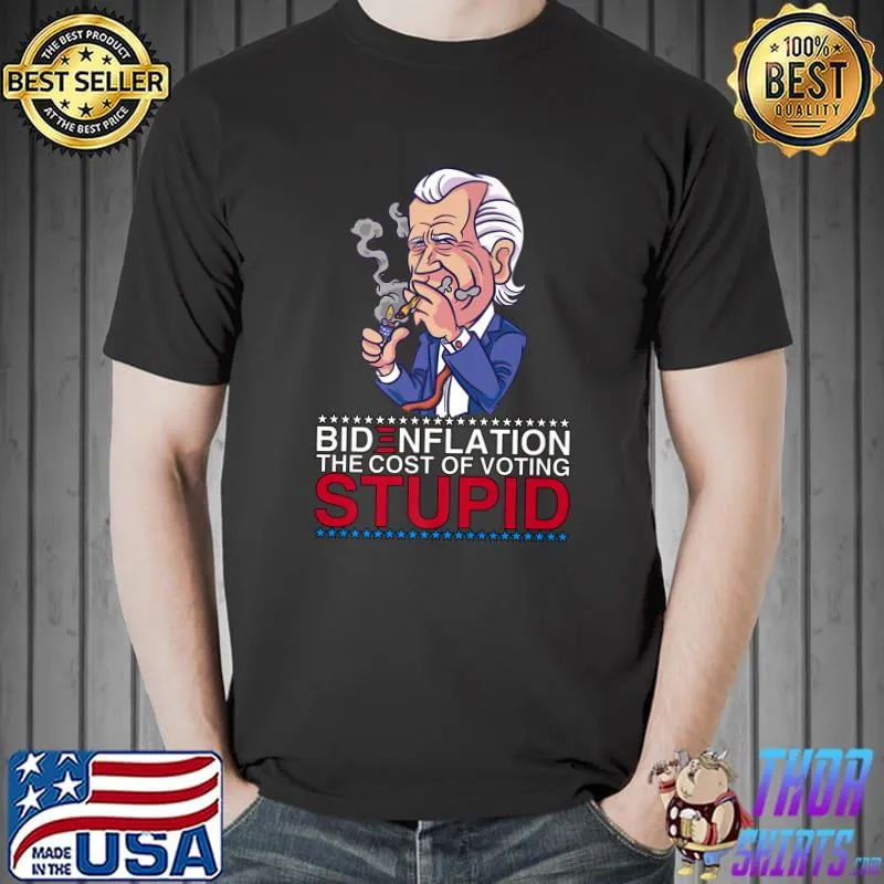 Christmas Bidenflation The Cost Of Voting Stupid Inflation Gas Prices Biden Trump T-Shirt
