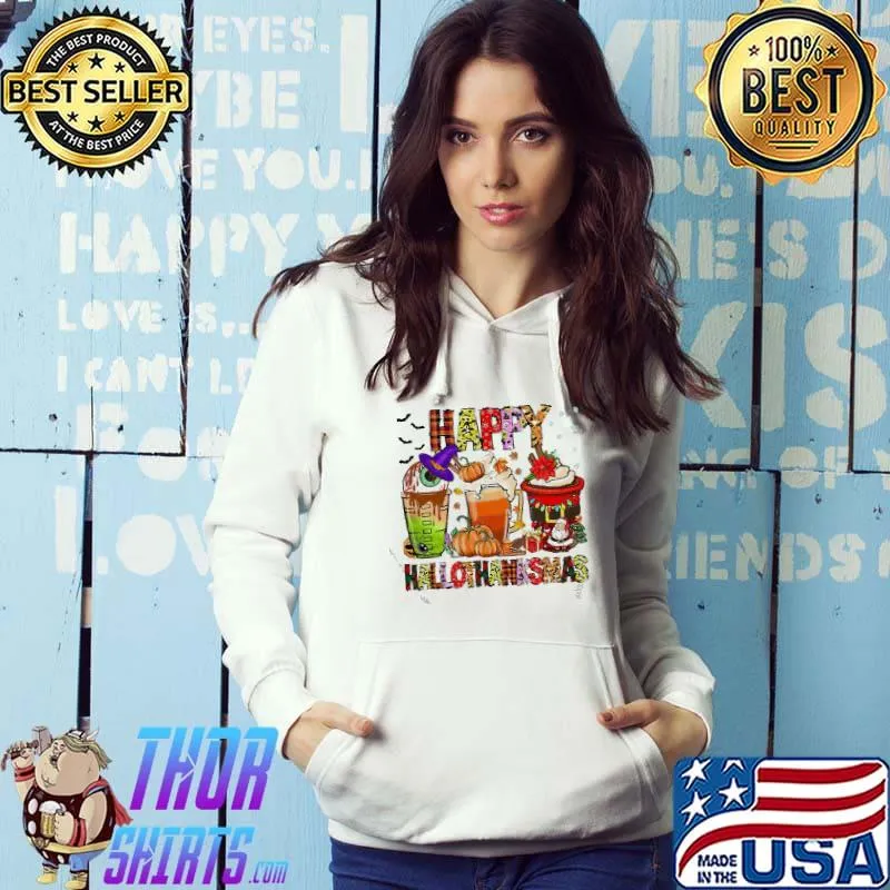 Coffee halloween thanksgiving christmas happy hallothanksmas trending classic s Hoodie
