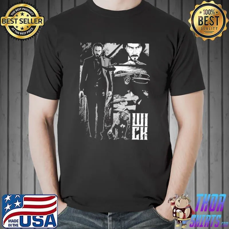 Comics art keanu reeves wick shirt