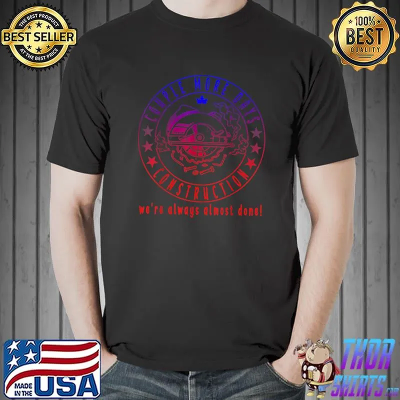 Couple More Days Construction American Dude Dad Colors Retro Stars T-Shirt