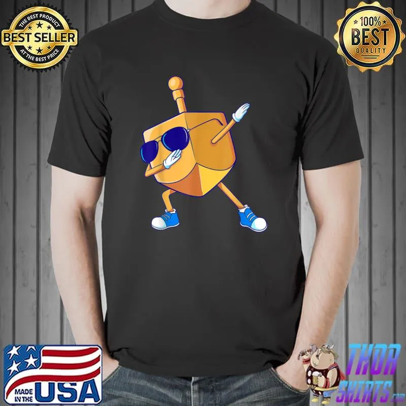 Dabbing Dreidel Hanukkah Dancing Chanukah Sunglasses T-Shirt