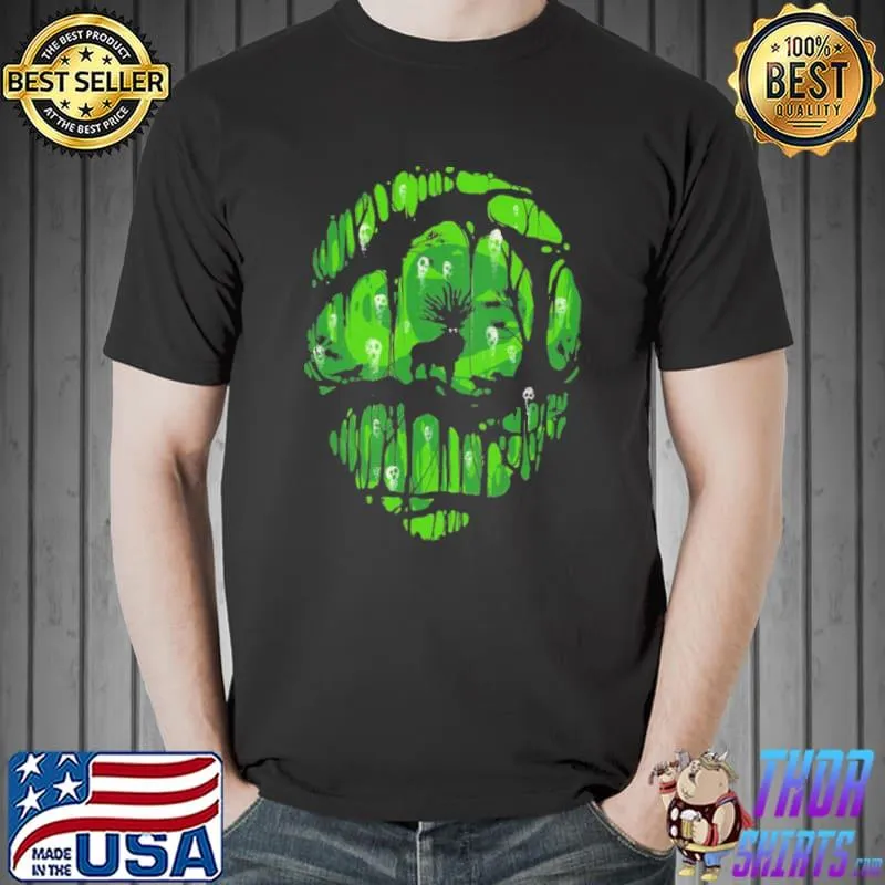 Deer of the forest princess mononoke ghiblI silhouette classic shirt