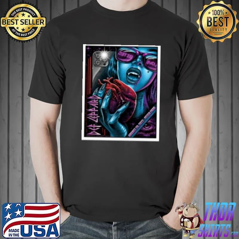 Def leppard san diego august 28 2022 the stadium tour classic shirt