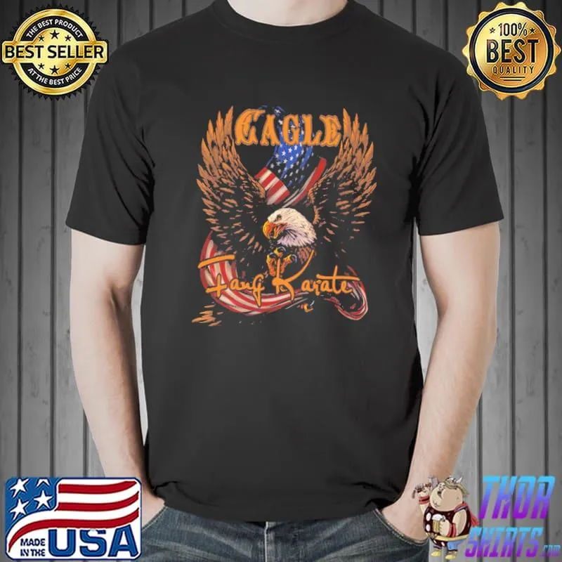 Eagle fang karate with usa flag shirt