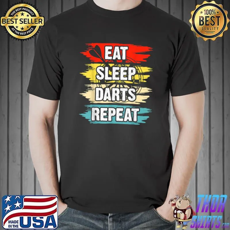 Eat Sleep Darts Repeat Vintage T-Shirt