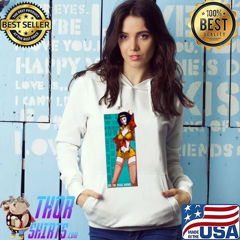 Faye Valentine graphic cowboy bebop colored classic s Hoodie